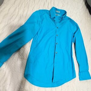 Express Men's Vibrant Blue Casual Shirt